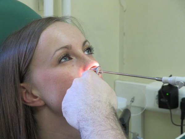 ENT examination of the nasal septum